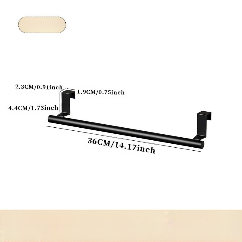 Κρεμάστρα πετσετών για πόρτα ντουλάπας, μεταλλική, με φινίρισμα βαφής φούρνου ή ψεκασμού, φορτίο 20 kg