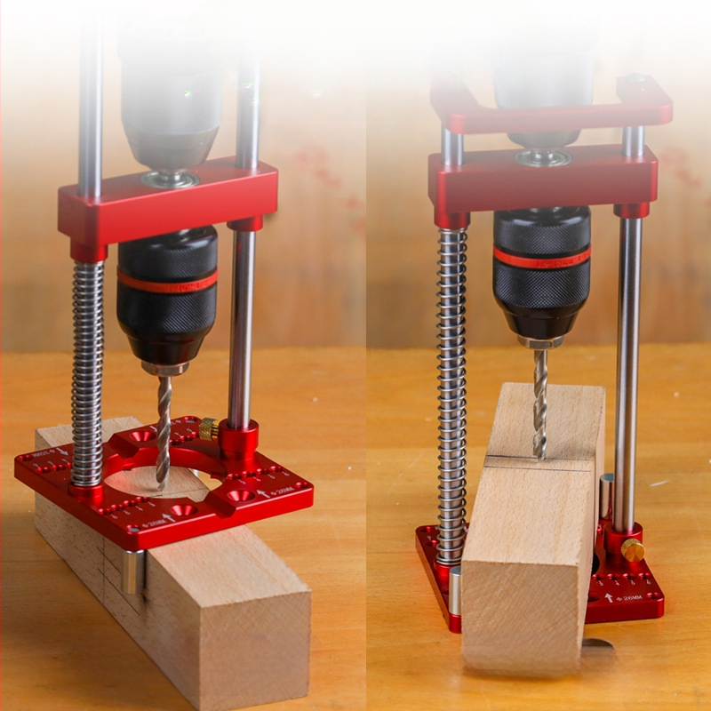 Fonsen Φορητός ξυλουργικός χειροκίνητος στύλος τρυπανιού με βάση τραπεζιού – Αλουμινίου κράμα, DIY ξυλουργικές εργασίες, βάρος 1,5 кг