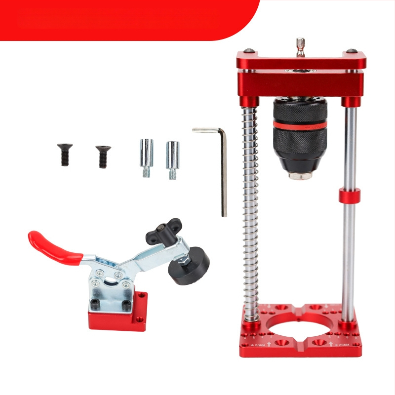 Fonsen Φορητός ξυλουργικός χειροκίνητος στύλος τρυπανιού με βάση τραπεζιού – Αλουμινίου κράμα, DIY ξυλουργικές εργασίες, βάρος 1,5 кг
