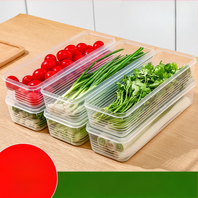 Kvadrātiska plastmasas uzglabāšanas kārba garšaugiem un dārzeņiem, tilpums 301–500 ml, vienkāršs minimālisma dizains virtuvei