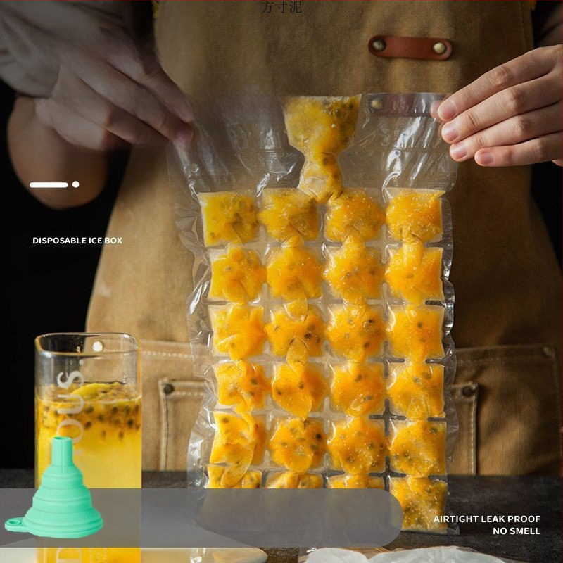 Vienkartinis automatiškai užsidarantis ledo indas su greitu šaldymu, atdalomi ledų maišeliai, 10 vnt., PE
