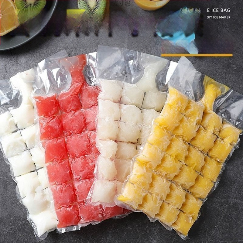 Vienkartinis automatiškai užsidarantis ledo indas su greitu šaldymu, atdalomi ledų maišeliai, 10 vnt., PE