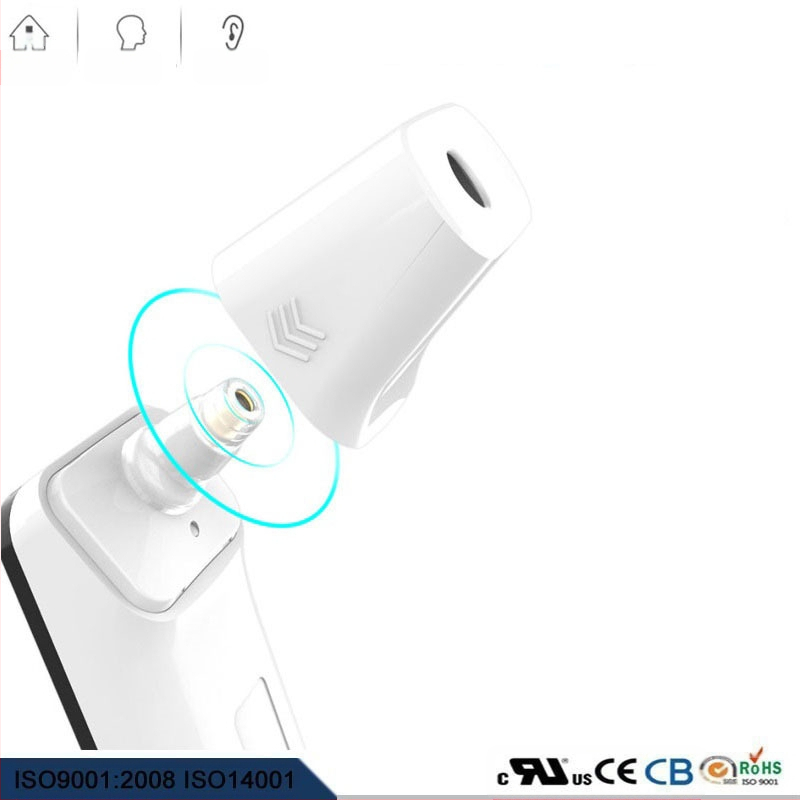 Višenamjenski LED termometar za čelo i uho s digitalnim zaslonom — ALPHAMED UFR102, 2x AAA baterije, raspon mjerenja 32–43°C