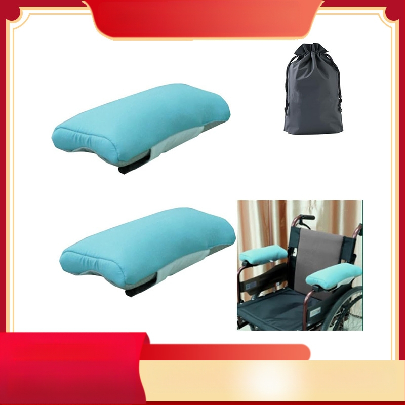 Invalidiajam vežimėliui skirta rankos atramos pagalvėlė – stačiakampio formos, velūrinis viršelis, pluošto užpildas, svoris 230 g