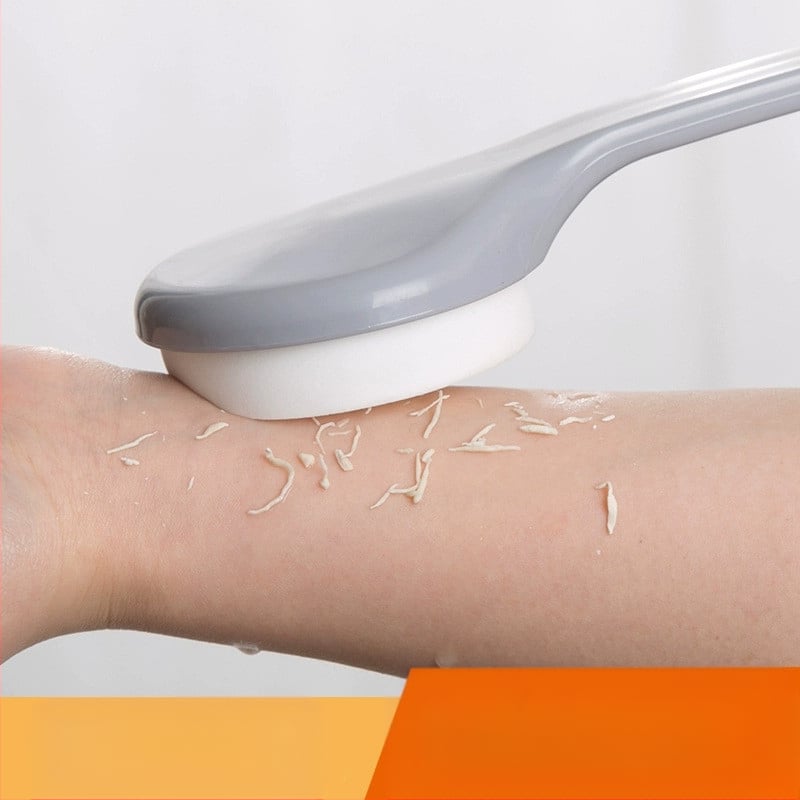 Ilga rankena vonios šepetėlis masažui su PP + PVA kempine – bendram naudojimui