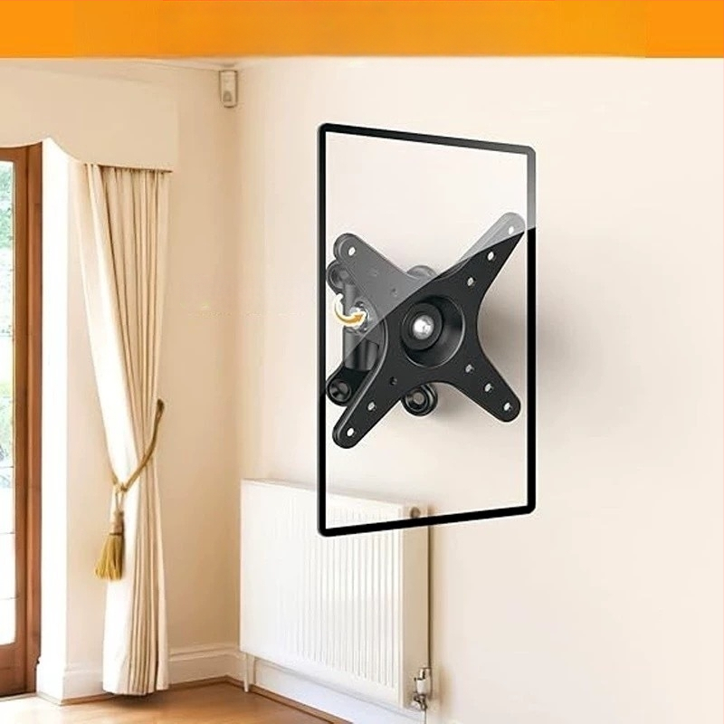 Στήριγμα οθόνης τοίχου από κράμα αλουμινίου, τηλεσκοπική ρύθμιση και περιστροφή, καθολικό για οθόνες