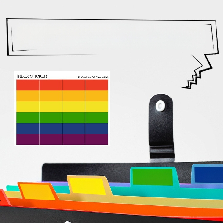 Huijin TB-106 Plastmasas 7 nodalījumu akordeona mapīte ar slēptu sprādzi, pielāgojama apstrāde