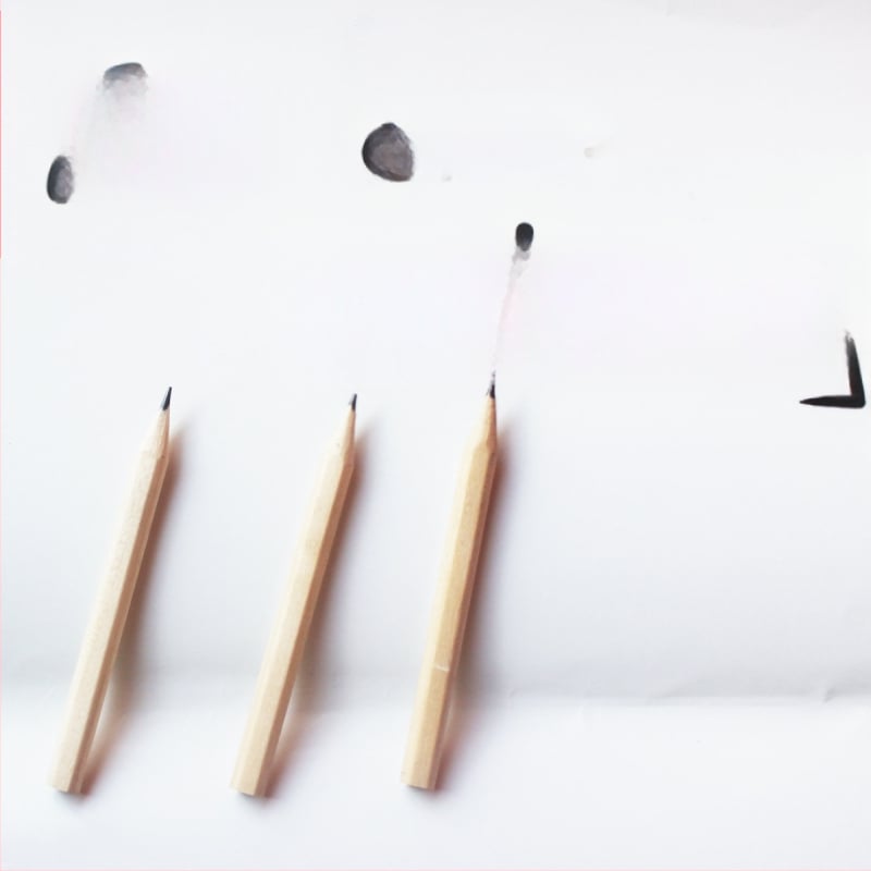 Mediniai pieštukai su dauggalviu dizainu ir suderinamumu su konstruktorių blokais