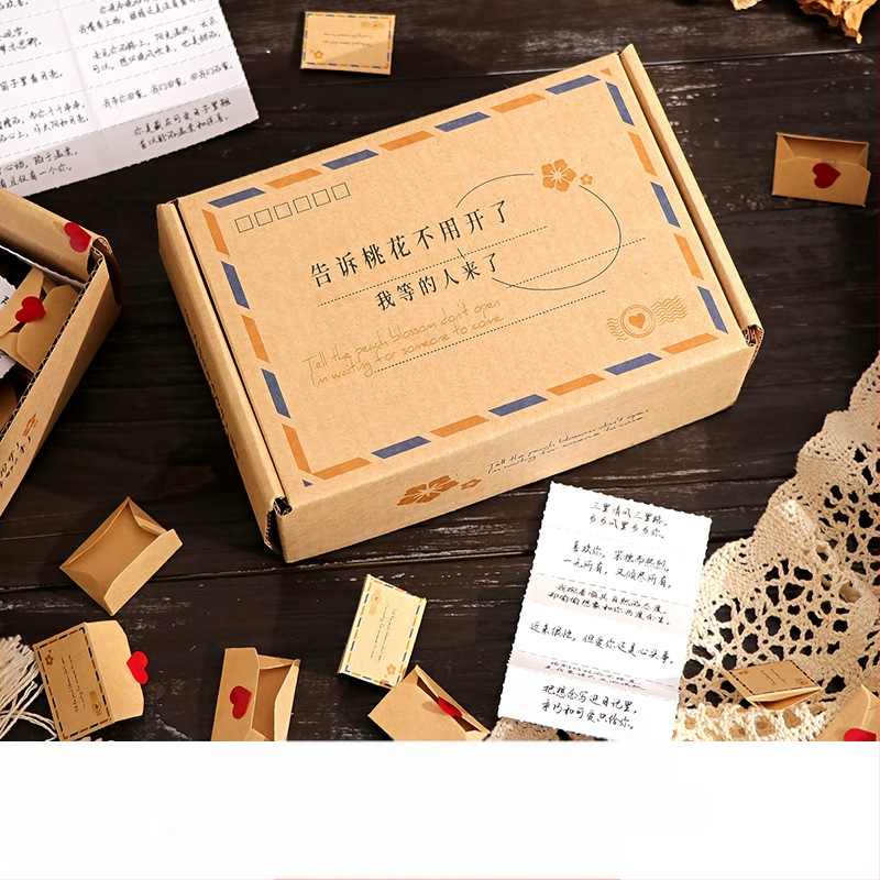 Mini romantisku vēstuļu komplekts ar izpausmēm aploksnēm, aploksnes stilā, pielāgojams, kā dāvana Valentīna dienā