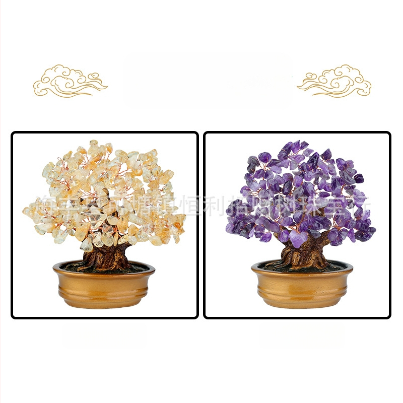 Ametista kristāla koks – roku darbs, mūsdienīgs vienkāršums, biroja dekors