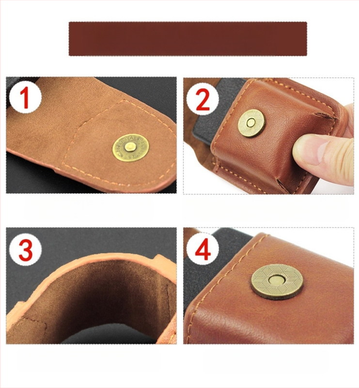 CAIUL θήκη προστασίας για αναπτήρα από PU, με βελούδινο εσωτερικό και επεξεργασία με λαδωμένες άκρες – μοντέρνος μινιμαλιστικός σχεδιασμός