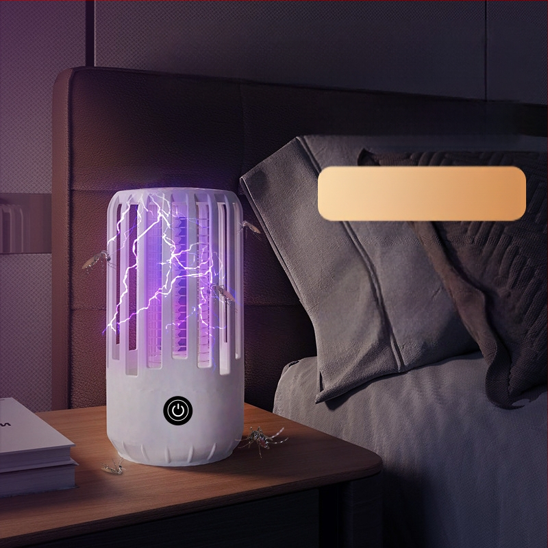 Uodų šviesos lemputė su UV vamzdeliu, dengiamas plotas 11–20 m², valdymo būdas: šviesos bangos ir elektros šokas, įkrovimas per 1 val., korpusas ABS