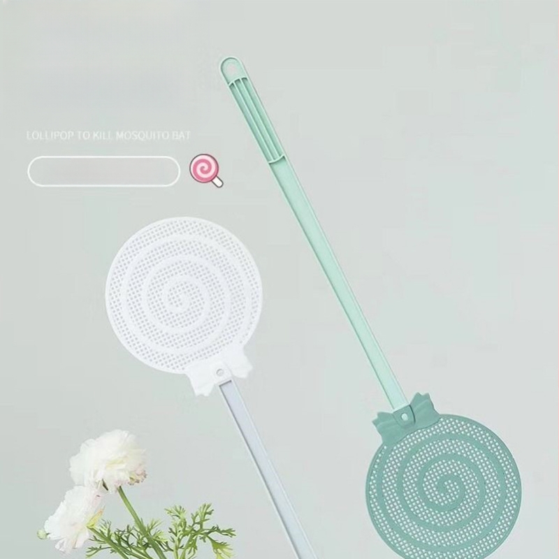 Namų musėms ir uodams skirtas skriestuvas su išplėstu plastiko rankena, paprastas stilius, netoksiškas, pritaikomas, skirtas musėms, tarakonams ir uodams