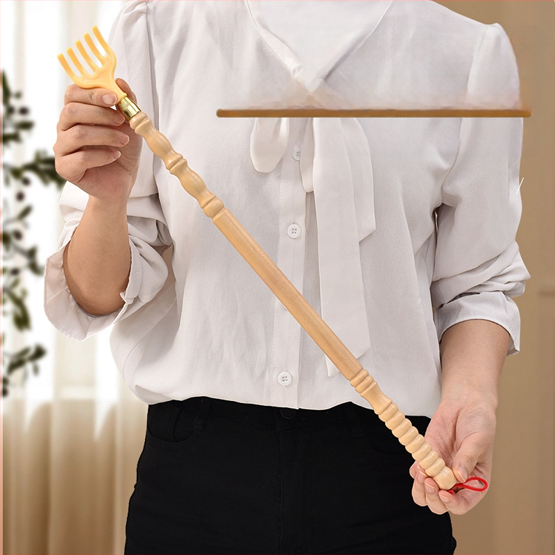 Nugaros šepetėlis – rankinis medinis/bambukinis įrankis nugarai (Funkcija: nugaros įbrėžimas; Medžiaga: medis/bambukas)