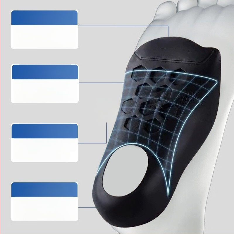 Πάτος διόρθωσης τόξου για πλατυποδία, υλικό TPR, κατάλληλος για αθλητικά, δερμάτινα, casual και υφασμάτινα παπούτσια, ορθωτικό τύπου φτέρνας με εξωτερική λειτουργία