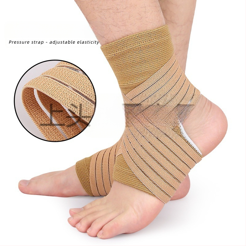 Kulkšnies apsauga su kompresijos juosta iš spandekso, tinkama krepšiniui ir badmintonui, suaugusiems