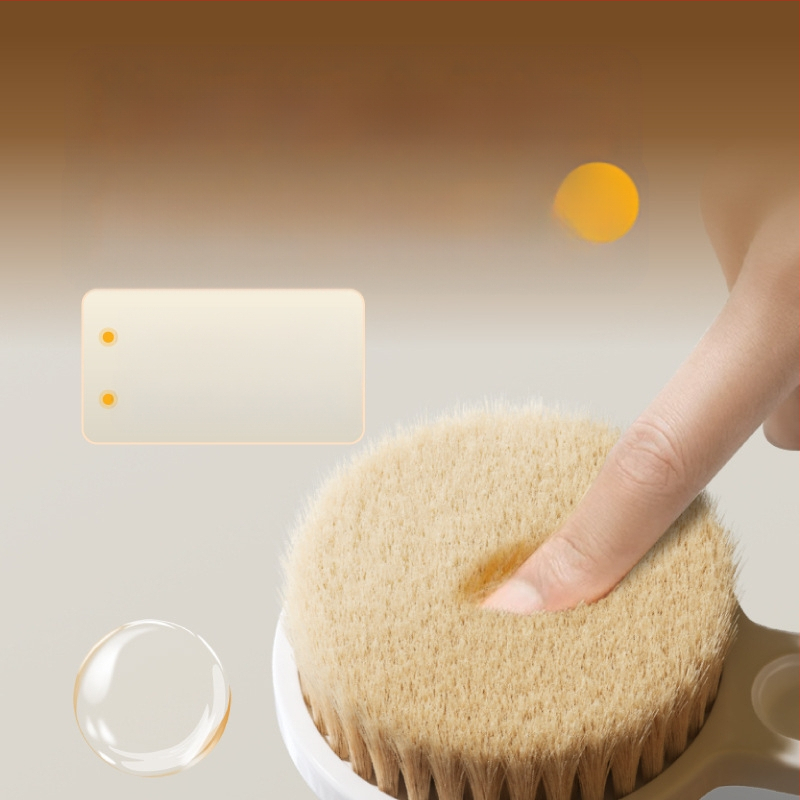 Laibei Vonios šepetys su ilga rankena — minkštos šereliai, nugaros šepetėlis ir masažas, daugiafunkcinis valymo šepetys