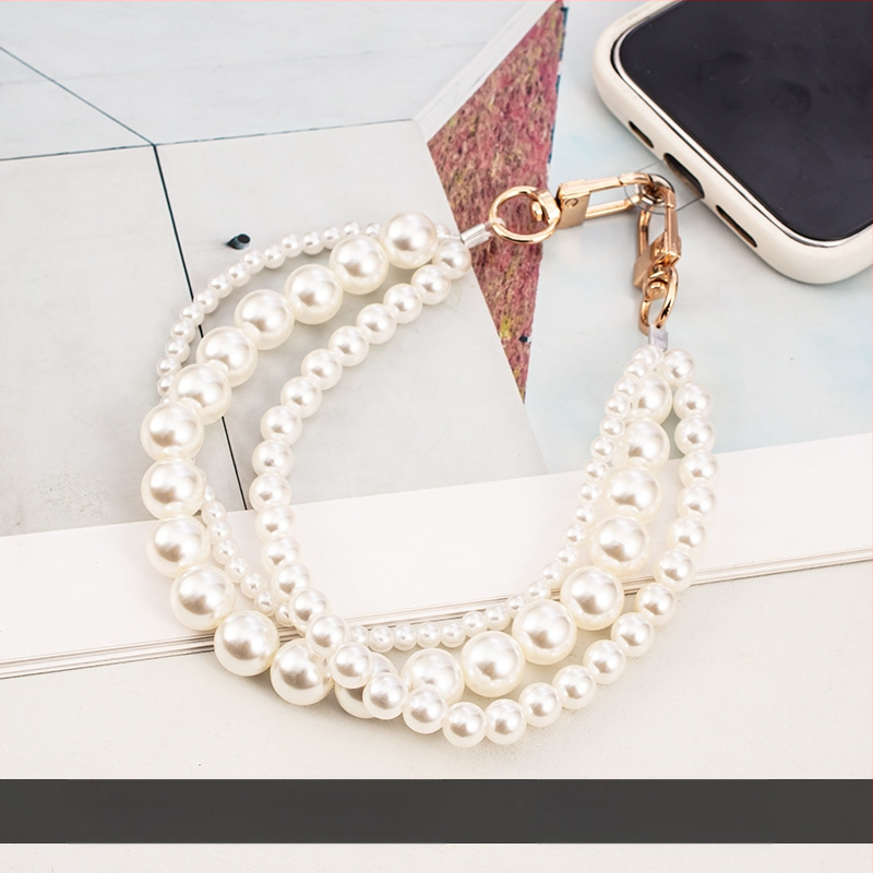 Weiqi telefonnyaklánc, ABS anyag, elektroplakálás, minta: Szerelem / Vízcseppek / Csengő, stílus Friss és édes