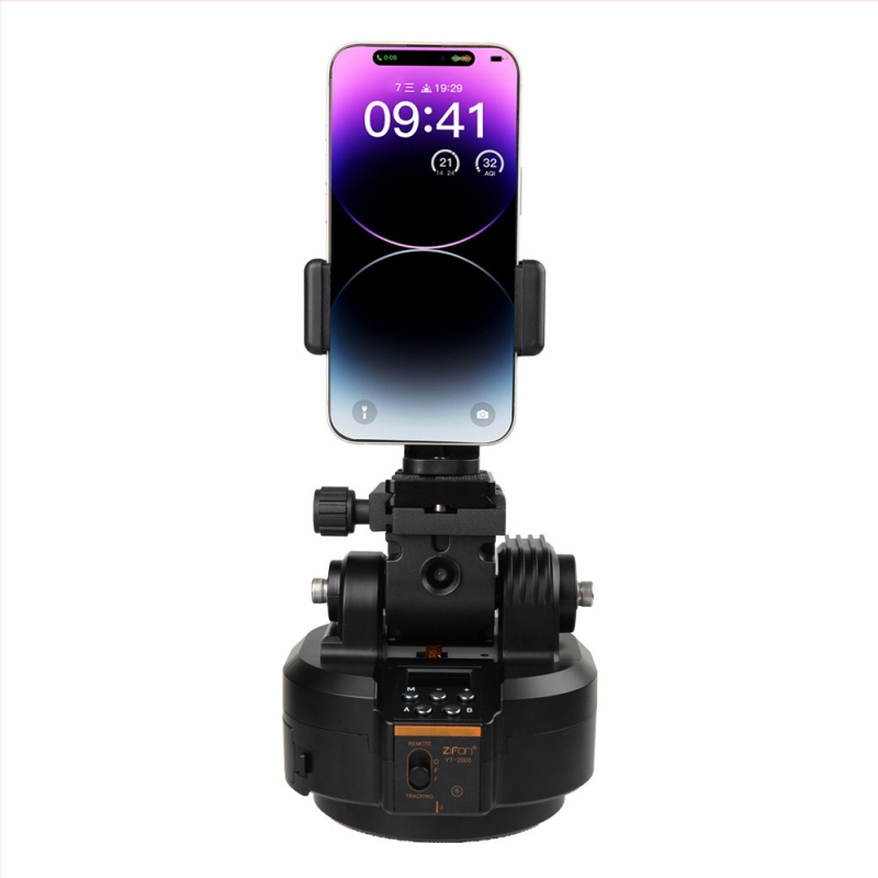 Peak motorizētais gimbals ar sejas sekošanu viedtālruņiem – 360° horizontāli, 50° vertikāli, 1/4 collas skrūves stiprinājums, alumīnija sakausējums/ABS, 855 g, tiešraidei