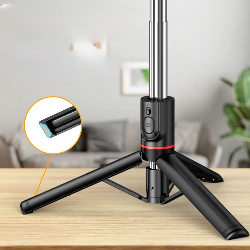 L15 Atjungiamas grožio šviesos selfių lazda, nerūdijančio plieno, išsiplečiantis trikojis stovas, Bluetooth nuotolinio valdymo pultelis