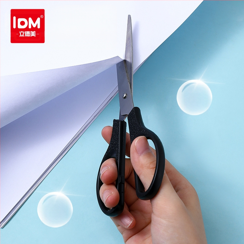 Lidemei 601-1 Ψαλίδια γραφείου ασφαλείας για κόψιμο χαρτιού, κατασκευή από πλαστικό + σίδηρο, πλαστικό χερούλι