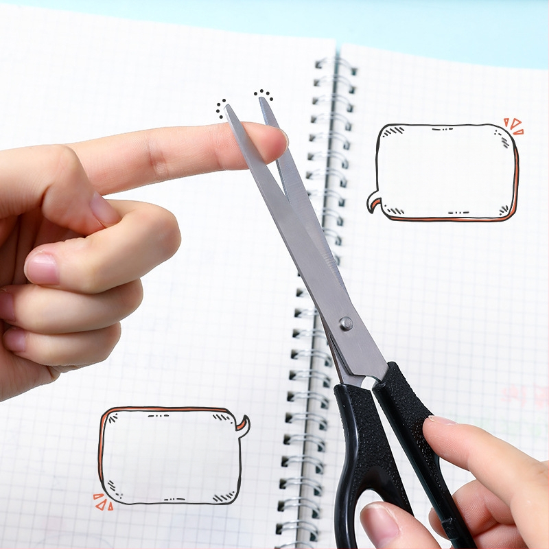 Lidemei 601-1 Ψαλίδια γραφείου ασφαλείας για κόψιμο χαρτιού, κατασκευή από πλαστικό + σίδηρο, πλαστικό χερούλι