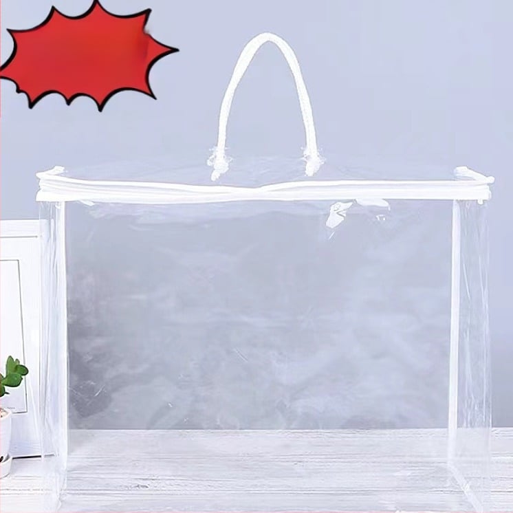 PVC torba sa zatvaračem za skladištenje prekrivača i posteljine — minimalistički stil, 4-dijelni set, prilagodljivo