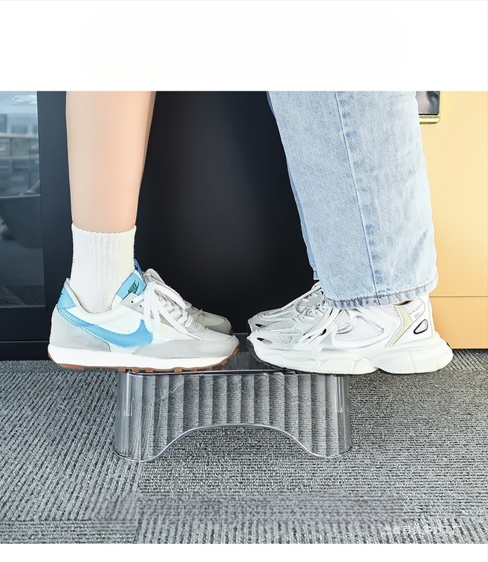 Ορθογώνιο πλαστικό σκαμπό αποθήκευσης για παπούτσια, πολυλειτουργικό υποπόδιο γραφείου κάτω από το τραπέζι – Anjin