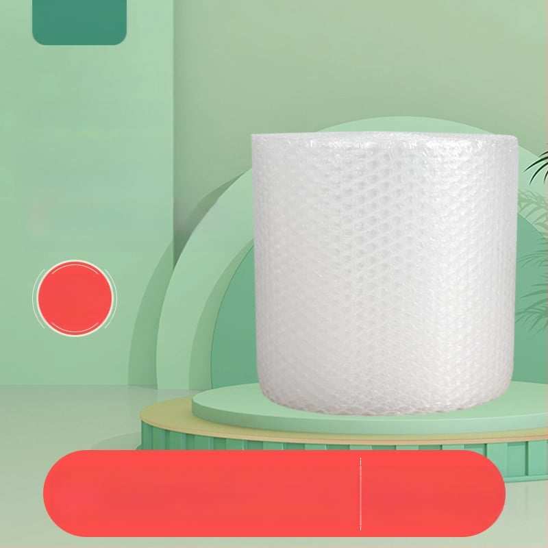 Ritinėlis pakavimo burbulinės plėvelės, storintas, vidutiniai burbulai, storis 5–6, burbulų skersmuo 10 mm, burbulų aukštis 4 mm, tankis 10