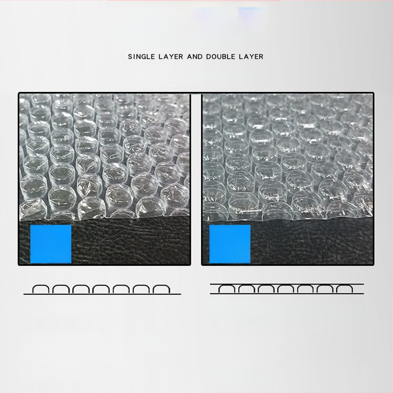 Ritinėlis pakavimo burbulinės plėvelės, storintas, vidutiniai burbulai, storis 5–6, burbulų skersmuo 10 mm, burbulų aukštis 4 mm, tankis 10