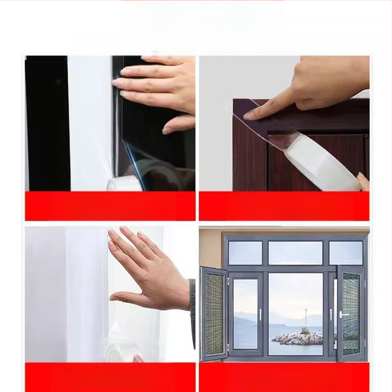 Ταινία σφράγισης κενών πόρτας και παραθύρου, PE βάση, υψηλή ιξωδότητα ακρυλικού κόλλας, 0,15 mm πάχος, σειρά Αντιανεμική