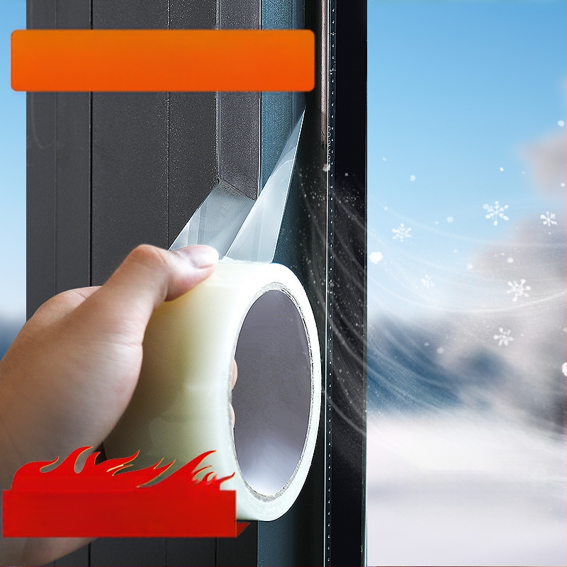 Ταινία σφράγισης κενών πόρτας και παραθύρου, PE βάση, υψηλή ιξωδότητα ακρυλικού κόλλας, 0,15 mm πάχος, σειρά Αντιανεμική