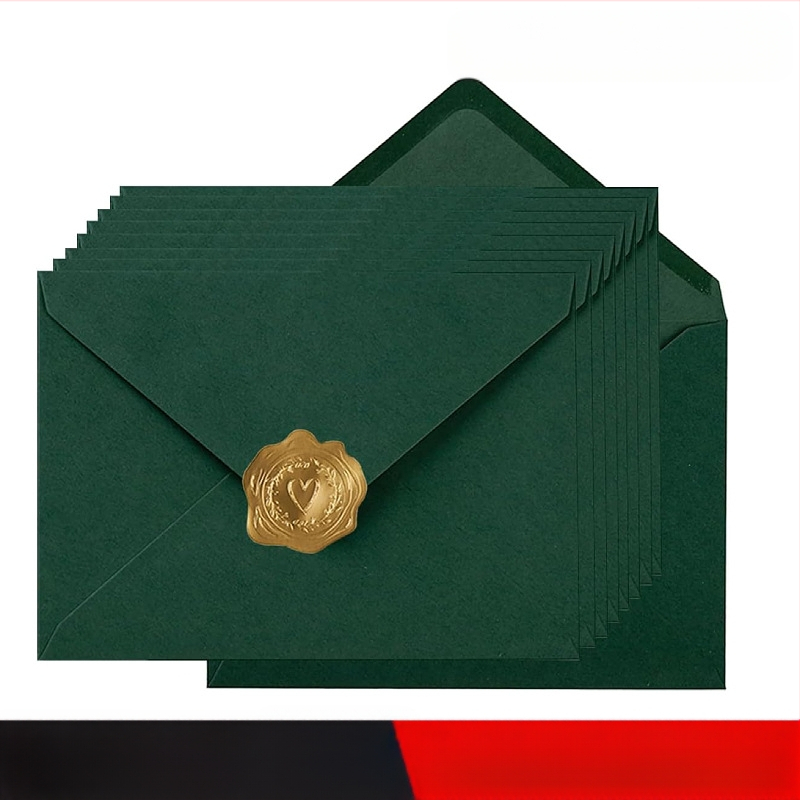 Metāla sirds uzlīmes un kāzu ielūgumu aploksnes komplekts, rietumu stilā, pielāgojama