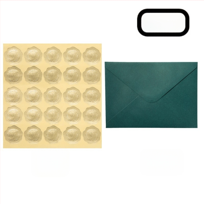 Metāla sirds uzlīmes un kāzu ielūgumu aploksnes komplekts, rietumu stilā, pielāgojama