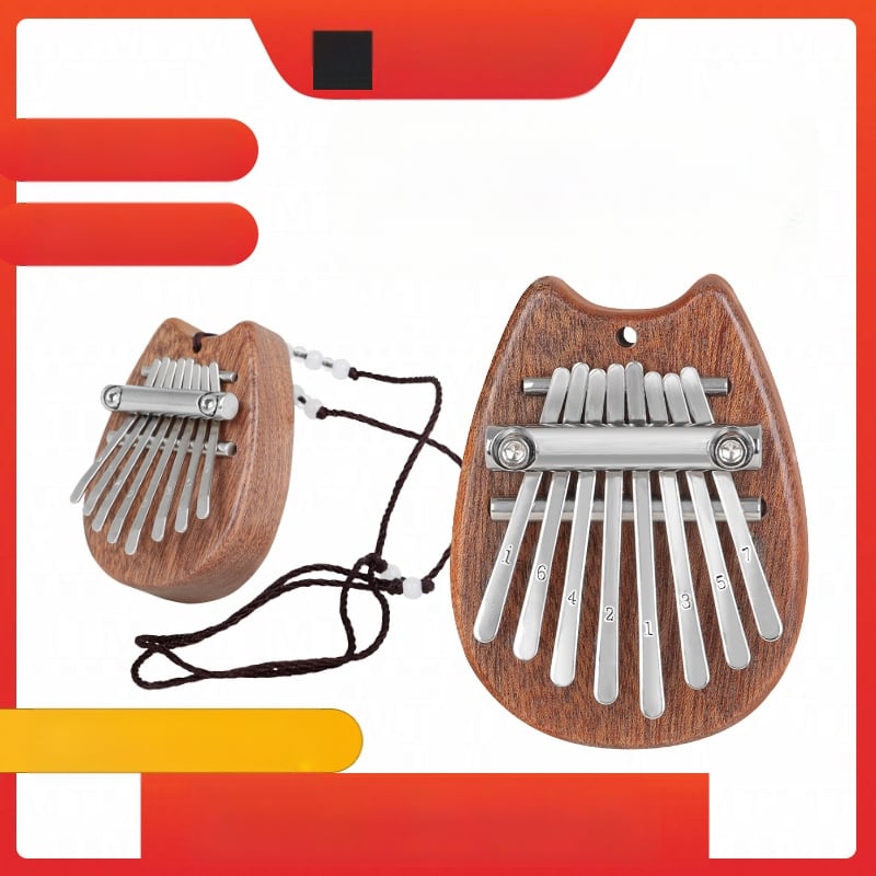 Калимба с 8 клавиши, мини октава, портативно пиано, дърво и метал, модел KB-05
