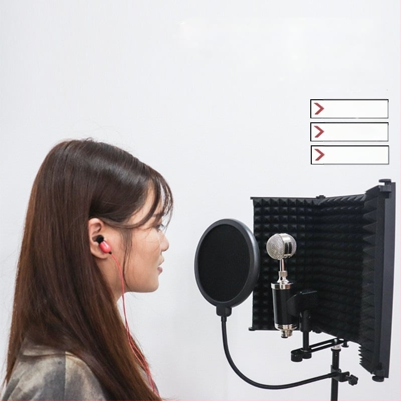 TIWASTAGE F-3 Απομονωτικό φράγμα μικροφώνου με τρεις θύρες για ηχογράφηση ακουστικού βιβλίου