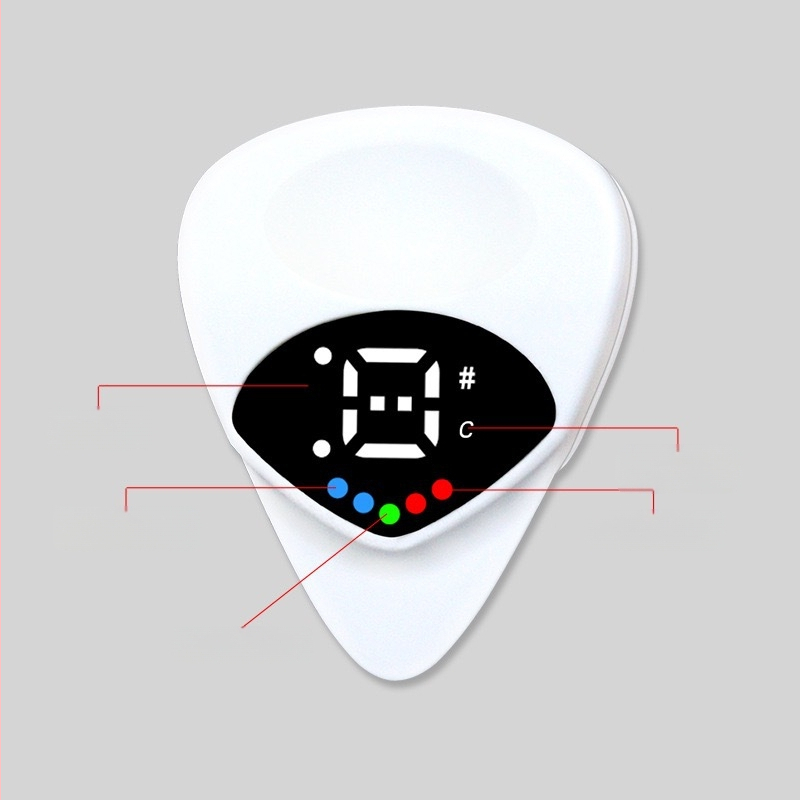 Tuner na gitaru, model LGL-PT-01; konštrukcia ABS+kov; značka JK; kompatibilný so západnými strunnými nástrojmi; balené v papierovej krabici