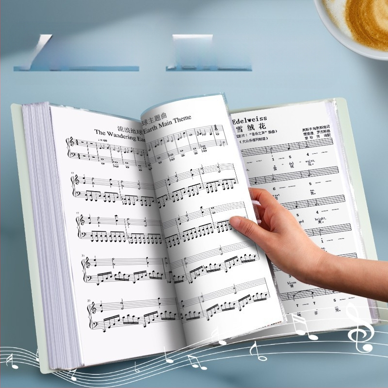 Φάκελος παρτιτούρων Deli με διαφανείς εισαγωγές, μοντέλα 72493/72475/72552/72494/72476/72553/72495, 30/40/60 σελίδες, πάχος 18, υλικό: χαρτί