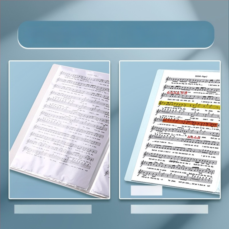 Φάκελος παρτιτούρων Deli με διαφανείς εισαγωγές, μοντέλα 72493/72475/72552/72494/72476/72553/72495, 30/40/60 σελίδες, πάχος 18, υλικό: χαρτί