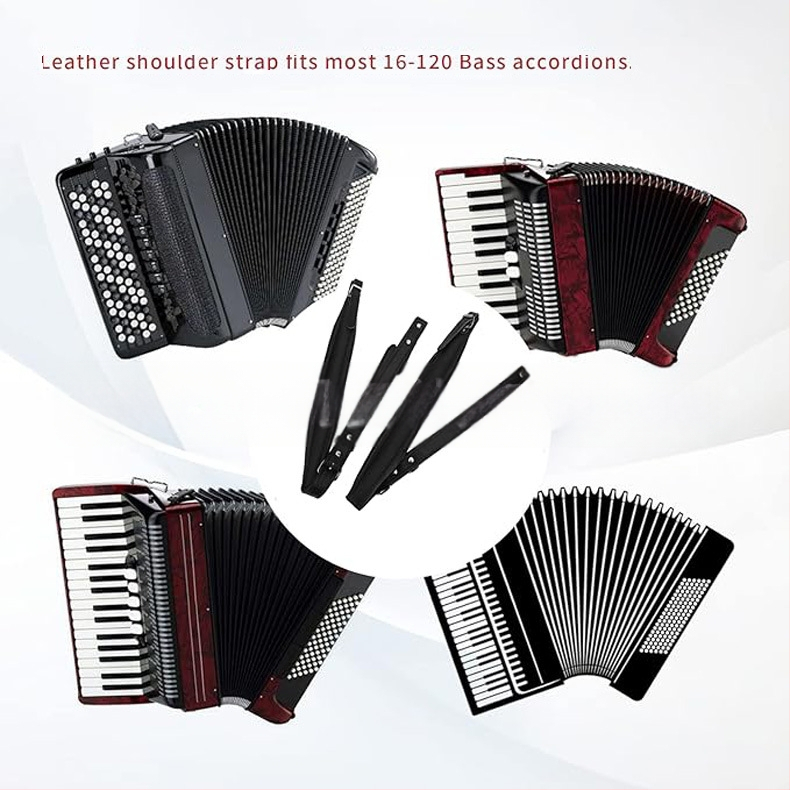 Odinė klavišinio akordeono peties juosta - reguliuojama, atspari vandeniui, modelis HYM983