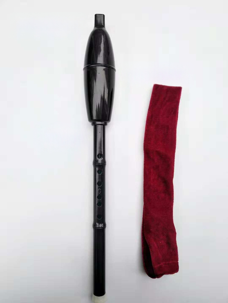 Bawu instrumentas iš dervos, pradedančiųjų modelis, vertikalus pūtimas, galimybės B arba C tonalitetams, įtrauktas flanelės krepšys