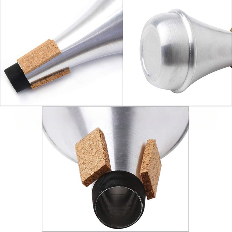 Trimitų burnos komplektas su slopikliu (3C/5C/7C) – Modelis M02638 – Sidabro dengimas