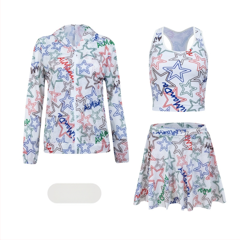 Ženski trodijelni plivački set s cvjetnim uzorkom, najlon tkanina, podstava najlon/spandeks