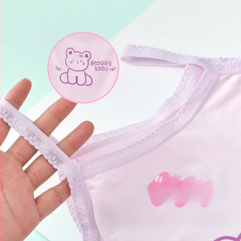 Mergaitėms be rankovių liemenėlė – 95% medvilnė, cartoon raštas, švelnus audinys, vaikams