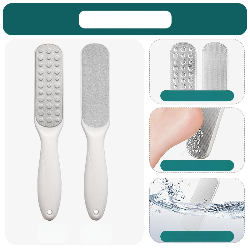 Διπλής όψεως λίμα ποδιών από ανοξείδωτο ατσάλι – εργαλείο περιποίησης ποδιών με οβάλ κεφαλή λείανσης και γυαλόχαρτο, κουτί 200 τεμάχια