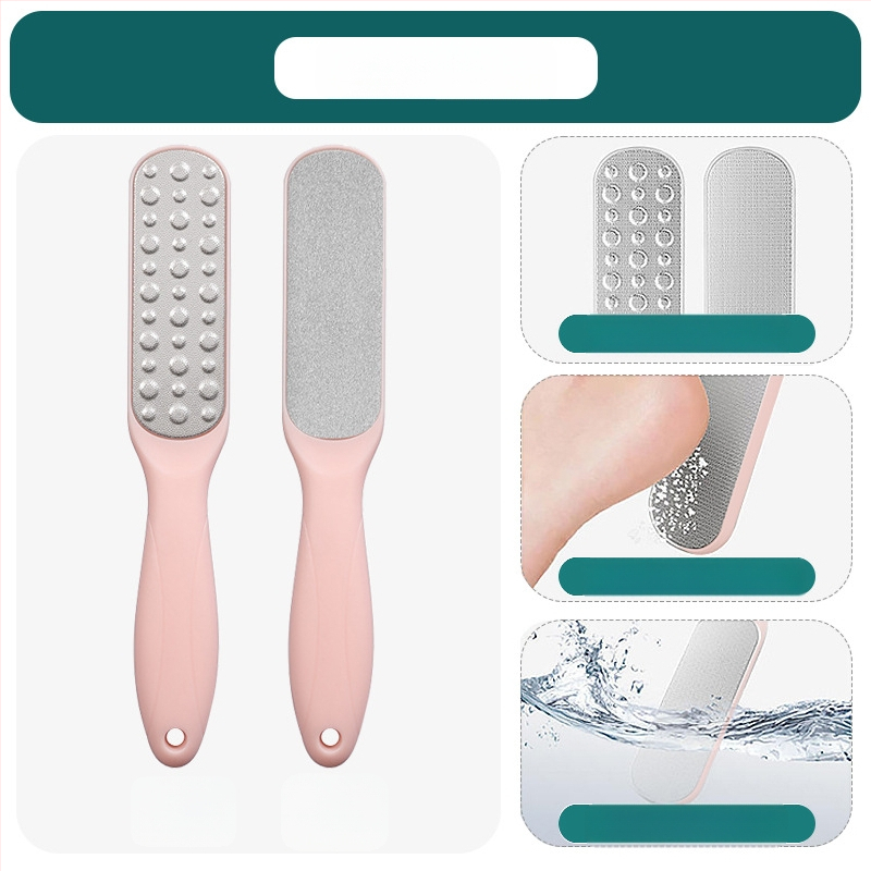 Διπλής όψεως λίμα ποδιών από ανοξείδωτο ατσάλι – εργαλείο περιποίησης ποδιών με οβάλ κεφαλή λείανσης και γυαλόχαρτο, κουτί 200 τεμάχια