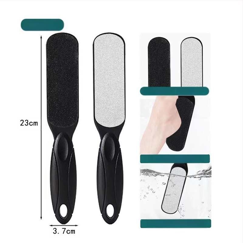 Διπλής όψεως λίμα ποδιών από ανοξείδωτο ατσάλι – εργαλείο περιποίησης ποδιών με οβάλ κεφαλή λείανσης και γυαλόχαρτο, κουτί 200 τεμάχια