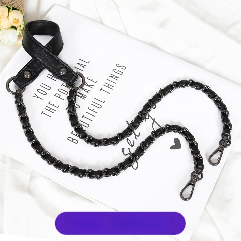 Чанта през рамо с PU кожа и метална верига — за малка чантичка crossbody, Пролет 2024, Функция: Други