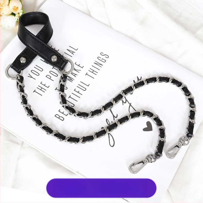 Чанта през рамо с PU кожа и метална верига — за малка чантичка crossbody, Пролет 2024, Функция: Други