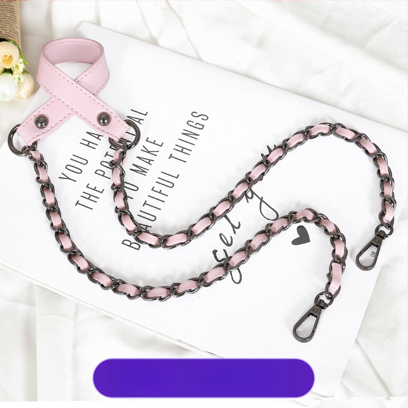 Чанта през рамо с PU кожа и метална верига — за малка чантичка crossbody, Пролет 2024, Функция: Други
